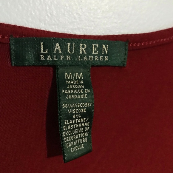 Ralph Lauren Red Wrap Blouse - Picture 4 of 5